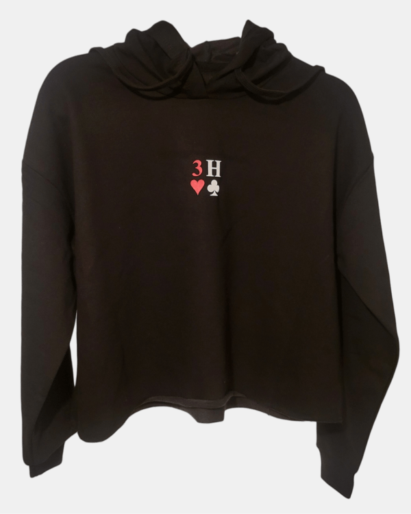 3H❤♣ Womens Cropped hoodie